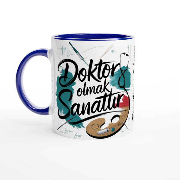 Türkische Arzt Tasse Blau Doctor Kupa Bardak Hediye 