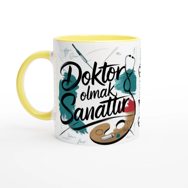 Türkische Arzt Tasse Gelb Doctor Kupa Bardak Hediye 