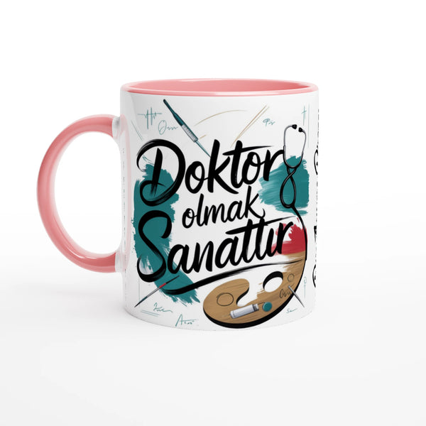 Türkische Arzt Tasse Rosa Doctor Kupa Bardak Hediye 